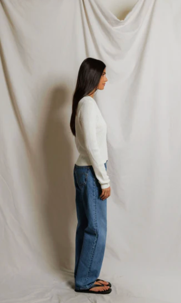 ADA POINTELLE BUTTON DOWN L/S CARDIGAN