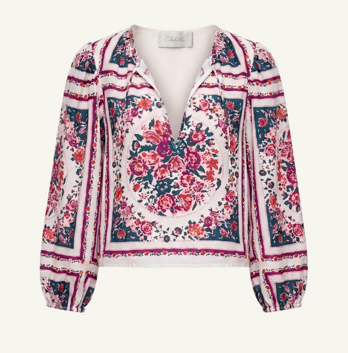 ALICE TOP IN CARMELLA PRINT