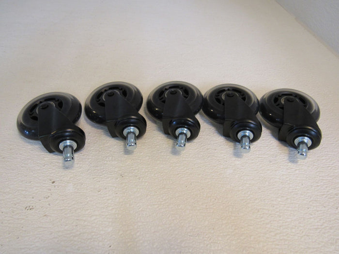 Amazon-Commercial-3-in-Transparent-Swivel-PU-Caster-Lot-of-5-Black-Max-65-lbs-234 4