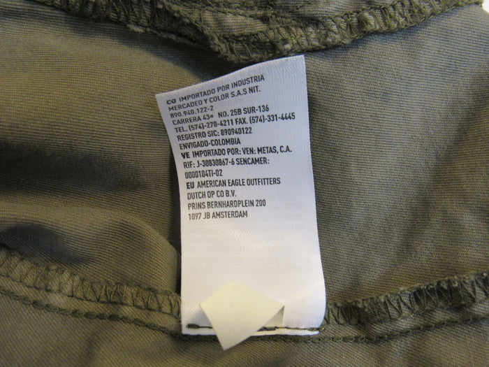 American-Eagle-Hooded-Jacket-Army-Green-Full-Zip-Female-Adult-Size-M-Solid-384 8