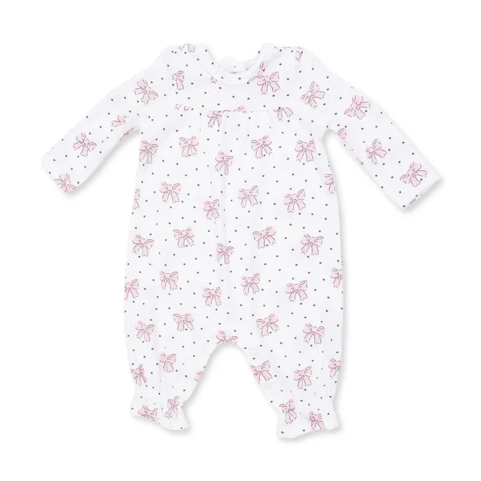 Angel Dear Bows and Hearts - Cuffed Sleeve Romper