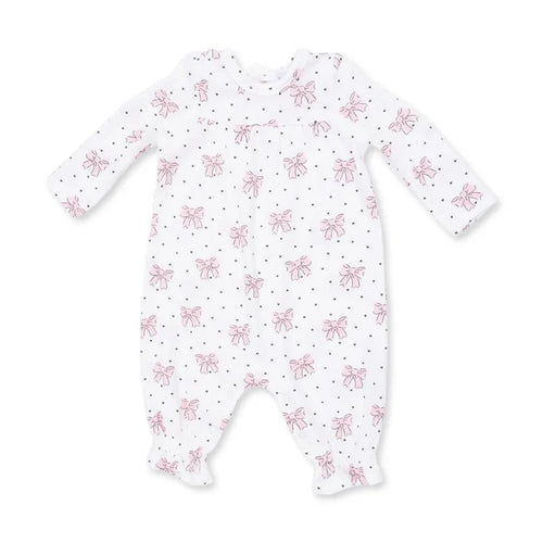 Angel Dear Bows and Hearts - Cuffed Sleeve Romper
