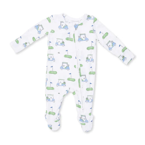 Angel Dear Golf Carts Blue - 2 Way Zipper Footie