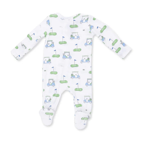 Angel Dear Golf Carts Blue - 2 Way Zipper Footie