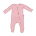 Angel Dear Solid Mellow Rose - 2 Way Ruffle Back Zipper Footie
