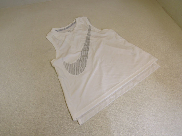 Nike-Athletic-Tops-White-Running-Racerback-Female-Adult-Size-S-Solid-312 1