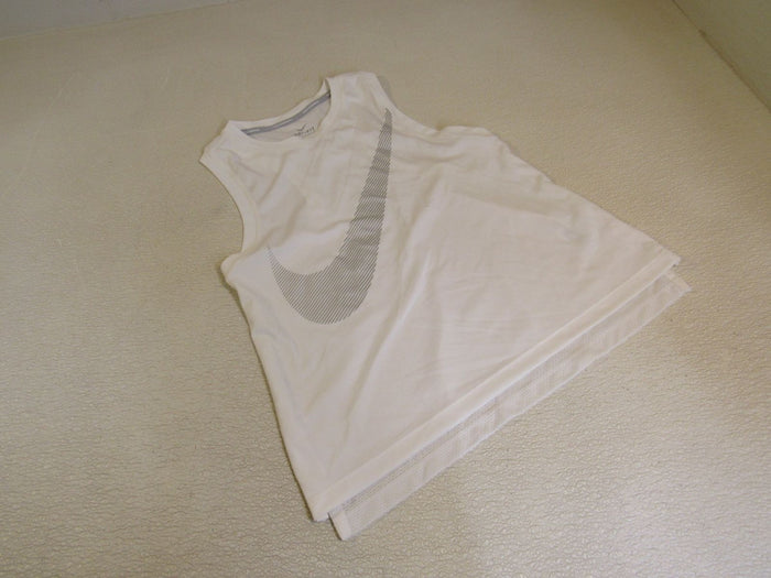 Nike-Athletic-Tops-White-Running-Racerback-Female-Adult-Size-S-Solid-312 2