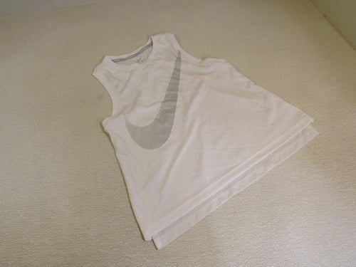 Nike-Athletic-Tops-White-Running-Racerback-Female-Adult-Size-S-Solid-312 2