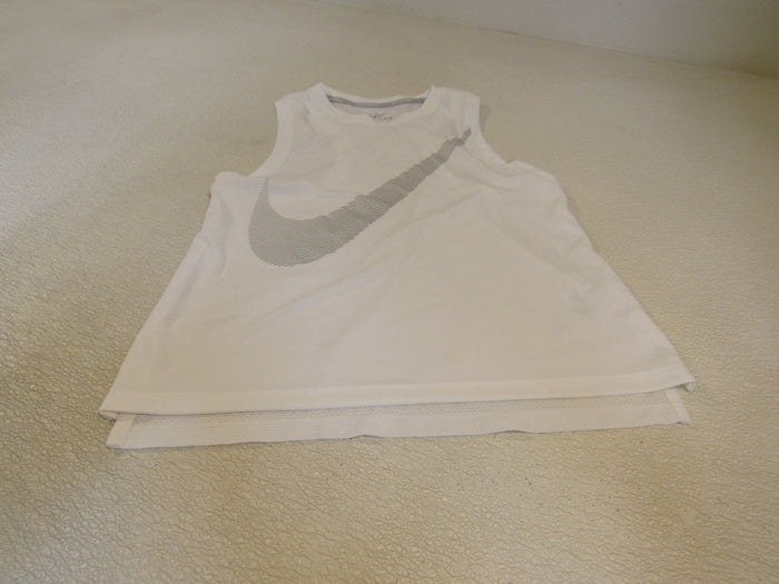 Nike-Athletic-Tops-White-Running-Racerback-Female-Adult-Size-S-Solid-312 3