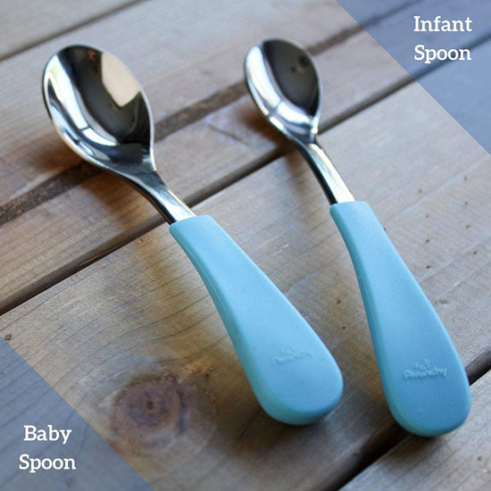 Avanchy Stainless Steel Baby Feeding Spoons (2 Pack) - Green_thumb3