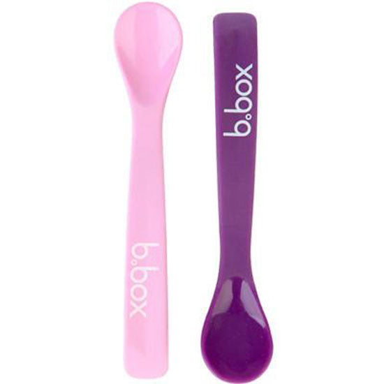 B. Box Baby Spoon (Twin Pack) - Pink/Purple-2