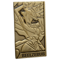 Beelzebub Gold Plated Metal Collectible Card *CLEARANCE*