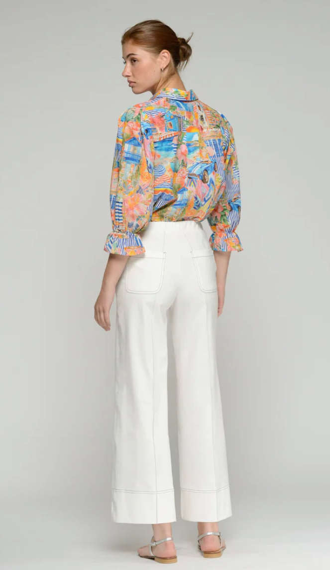 BETI WID LEG TROUSERS IN WHITE