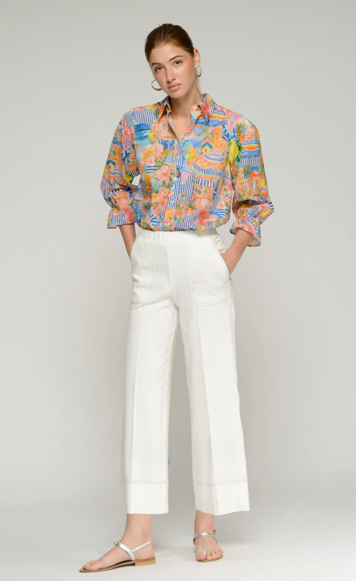 BETI WID LEG TROUSERS IN WHITE