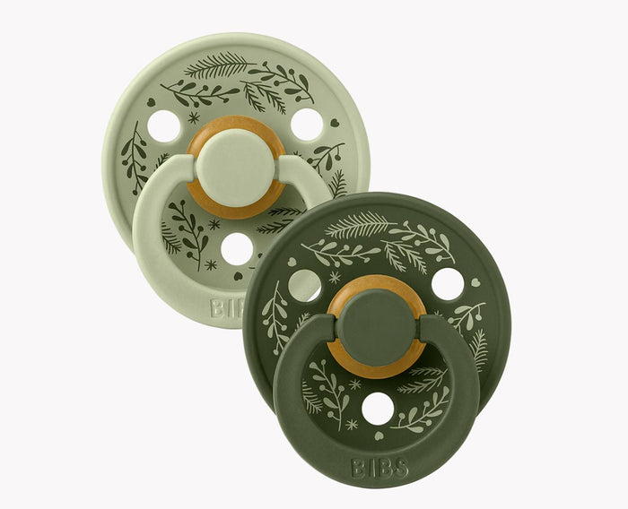 BIBS Colour Holiday Leaf 2 Pack - Sage/Hunter Green - Size 1 (0-6M)