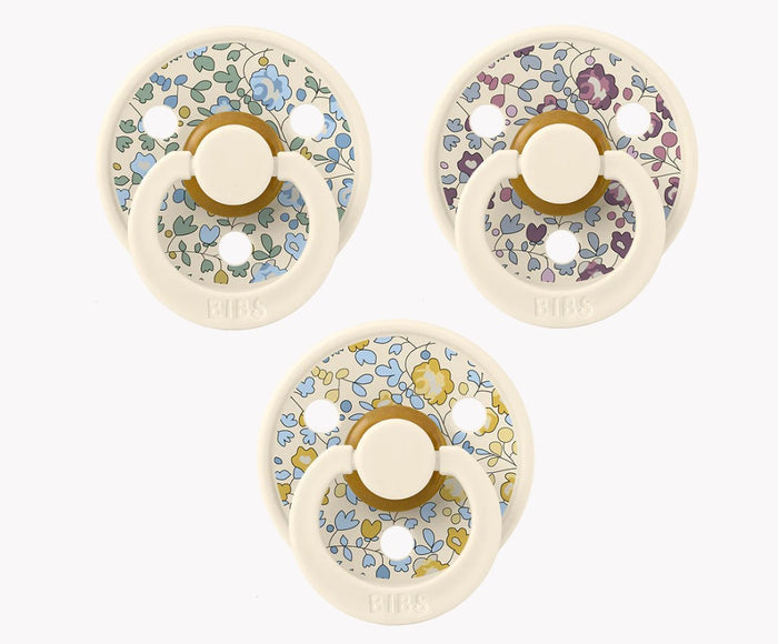 BIBS x LIBERTY Try-It Collection 3 Pack Eloise - Ivory - Size 1 (0-6M)
