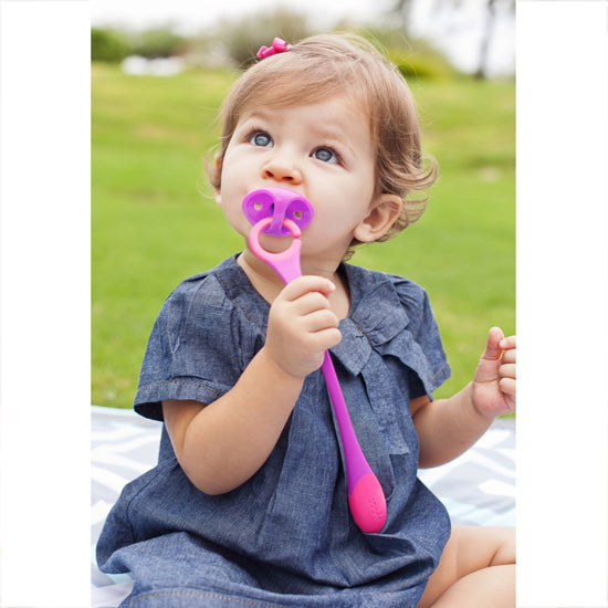 Boon Hitch Pacifier Teether - Magenta/Purple