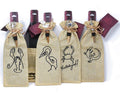 NolaCajun Burlap Wine Bag with Matching Stopper Louisiana Wine Gift New Orleans