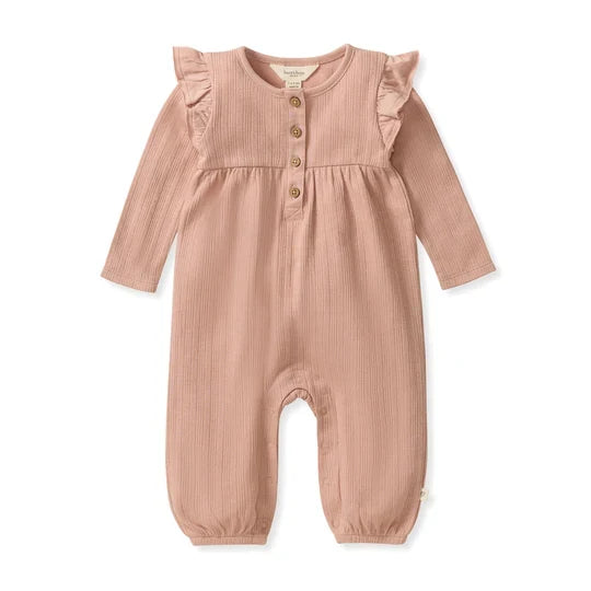 Burts Bees Ribbed Pointelle Jumpsuit