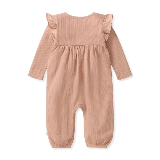 Burts Bees Ribbed Pointelle Jumpsuit
