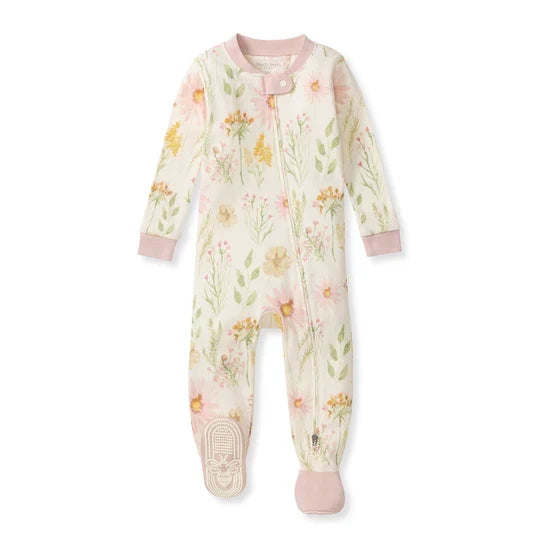Burts Bees Wild Floral Organic Cotton Footed sleeper
