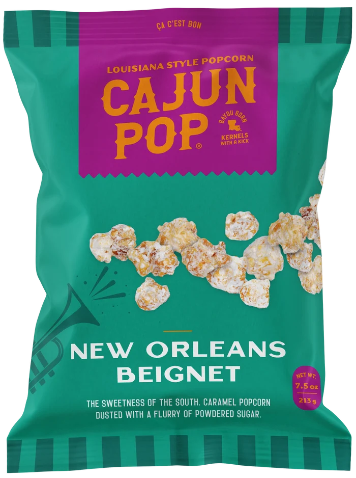 NolaCajun Cajun Pop Popcorn New Orleans Beignet Louisiana Cajun Snack New Orleans