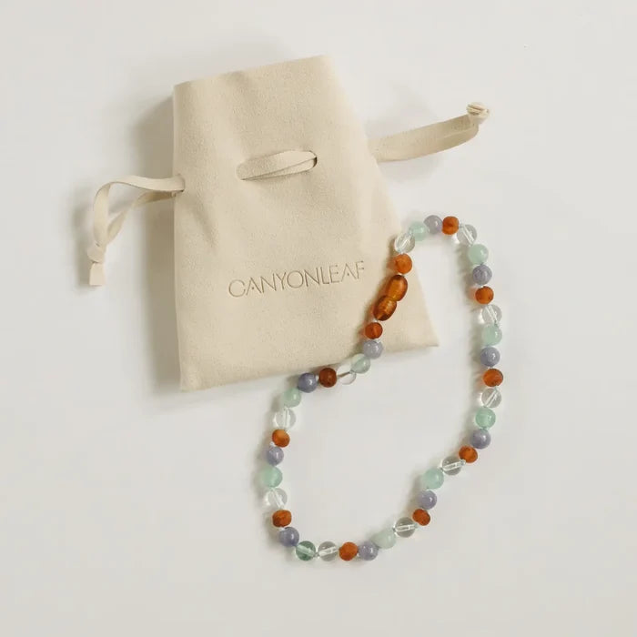 CanyonLeaf Baltic Sea Amber + Natural Gemstone