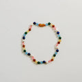 CanyonLeaf Raw Baltic Amber and Pearl Necklace + Sweet Pink Gemstones