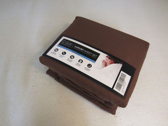 CGK-Unlimited-Luxury-Split-King-Sheet-4-pc-Set-Brown-Wrinkle-and-Stain-Resistant-592 2