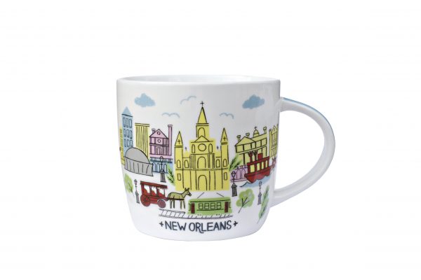 NolaCajun Colorful Quarter Coffee Mug New Orleans Gift