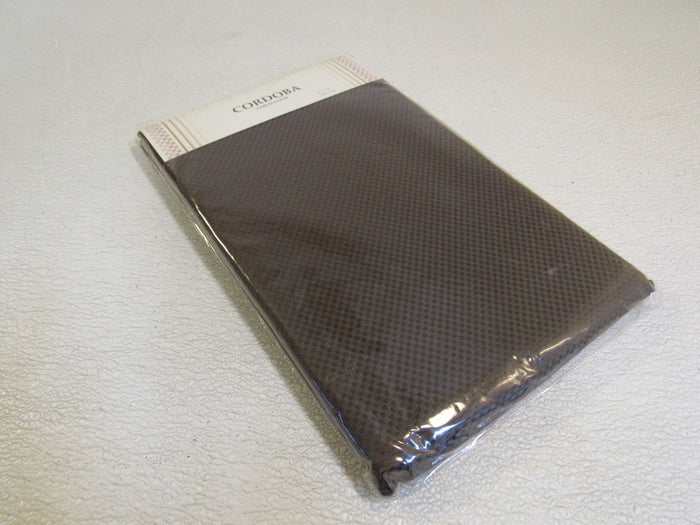 Cordoba-Tablecloth-Oblong-52-in-x-70-in-Brown-Woven-Checkered-Pattern-57281-200 1