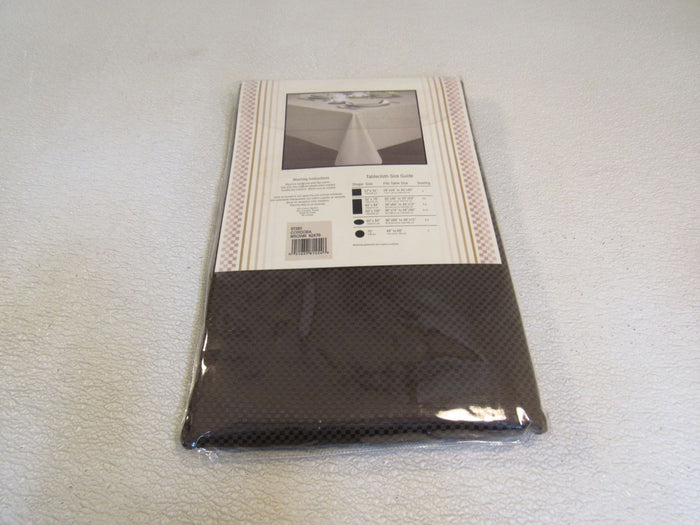 Cordoba-Tablecloth-Oblong-52-in-x-70-in-Brown-Woven-Checkered-Pattern-57281-200 7