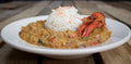 NolaCajun Crawfish Etouffee with Rice Louisiana authentic Cajun crawfish etouffee and rice meal
