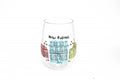 NolaCajun Creole Cottages Stemless Wine Glass Louisiana Cajun Barware New Orleans