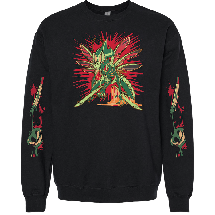 Crewneck Sweatshirt - Bee Halloween Slasher w/Printed Sleeves *LIMITED STOCK*