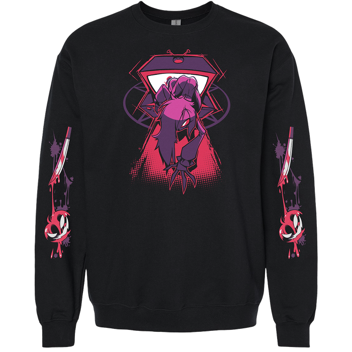 Crewneck Sweatshirt - Octavia Halloween Slasher w/Printed Sleeves *LIMITED STOCK*