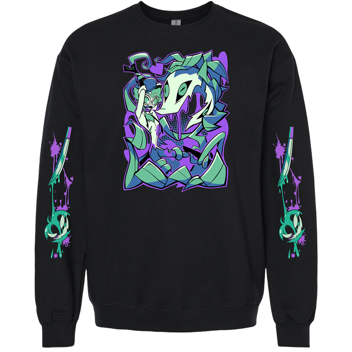 Crewneck Sweatshirt - Stolas Halloween Slasher w/Printed Sleeves *LIMITED STOCK*