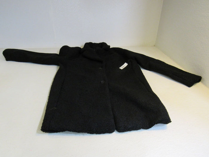 Teddy-Bear-Fleece-Oversized-Fit-Lapel-Jacket-Black-Female-Adult-Size-S-594 3