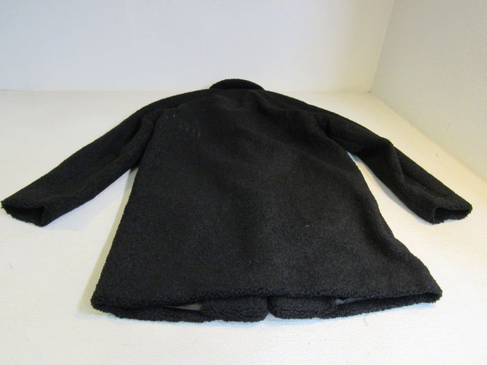 Teddy-Bear-Fleece-Oversized-Fit-Lapel-Jacket-Black-Female-Adult-Size-S-594 8