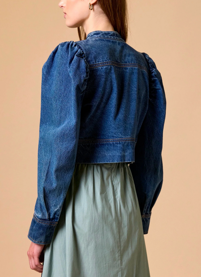 DAMIEN DENIM JACKET IN MEDIUM DENIM