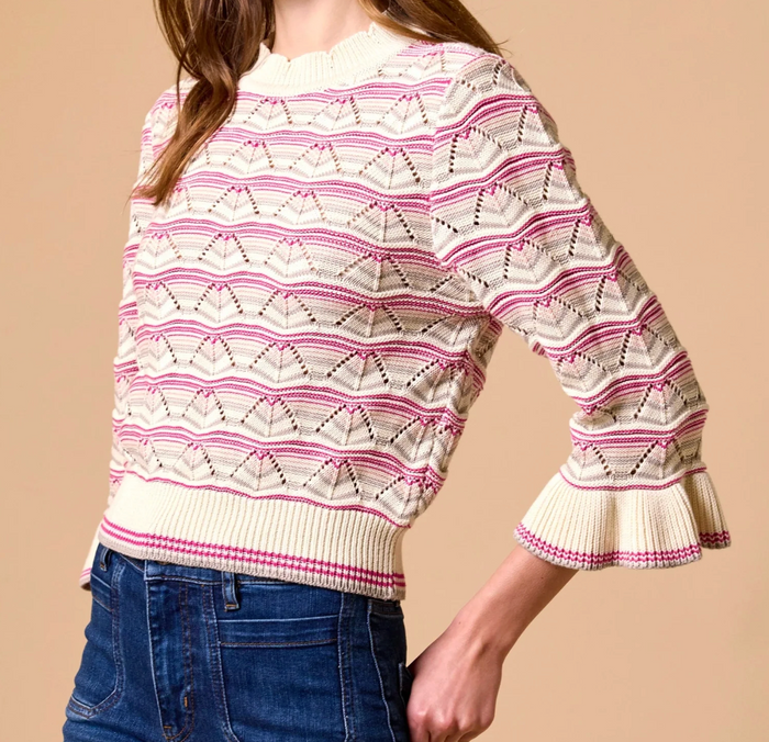 DEEDEE SWEATER IN IVORY MULTI