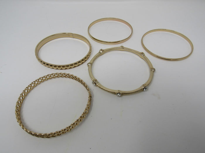 Designer-Bangle-Bracelet-Set-of-5-Copper-Clear-Gemstones-Female-Adult-548 1