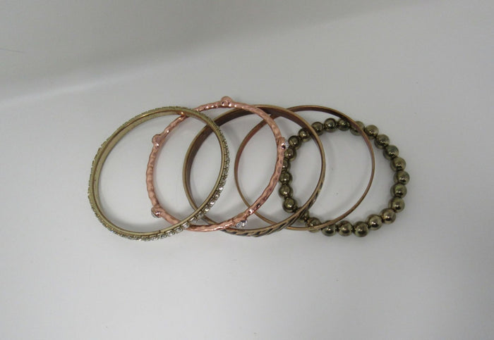 Designer-Bangle-Bracelet-Set-of-5-Female-Adult-Metallics-554 4