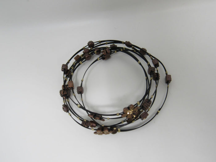 Designer-Bangle-Bracelet-Set-of-6-Brown-Flowers-Female-Adult-Floral-562 6