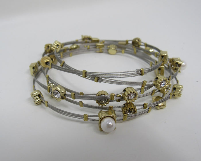 Designer-Bangle-Bracelet-Set-of-6-Pearls-Female-Adult-564 4