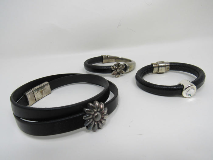 Designer-Bangle-Bracelets-Set-of-3-Flower-Design-Female-Adult-520 3
