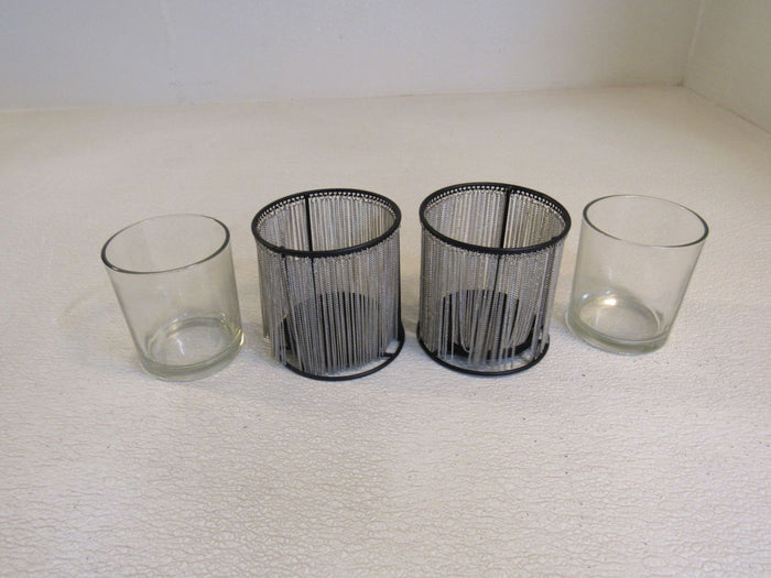 Designer-Candle-Holder-Set-of-2-Metal-Fringe-Chain-160-011923-160 5