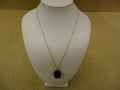 designer-fashion-necklace-17-20in-l-drop-dangle-chain-female-adult-golds-blacks-preowned 1