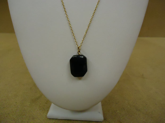 designer-fashion-necklace-17-20in-l-drop-dangle-chain-female-adult-golds-blacks-preowned 2