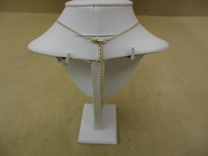 designer-fashion-necklace-17-20in-l-drop-dangle-chain-female-adult-golds-blacks-preowned 3